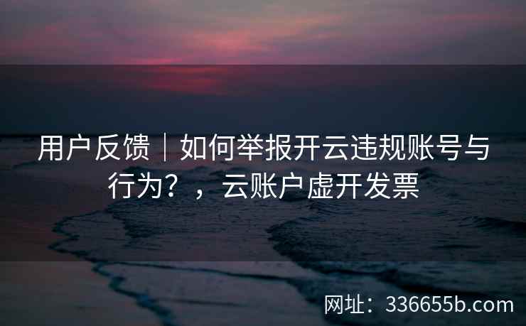 用户反馈|如何举报开云违规账号与行为?,云账户虚开发票 用户反馈|如何举报开云违规账号与行为?,云账户虚开发票